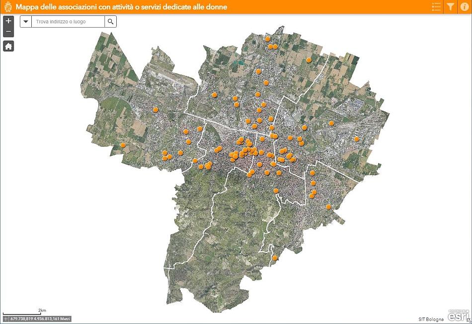 mappa associazioni servizi donne