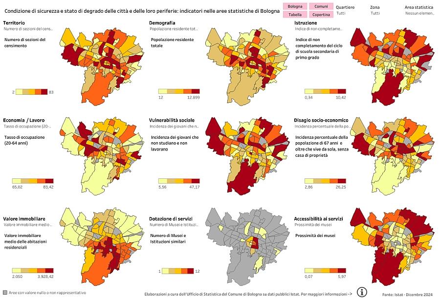 mappe degrado bologna istat