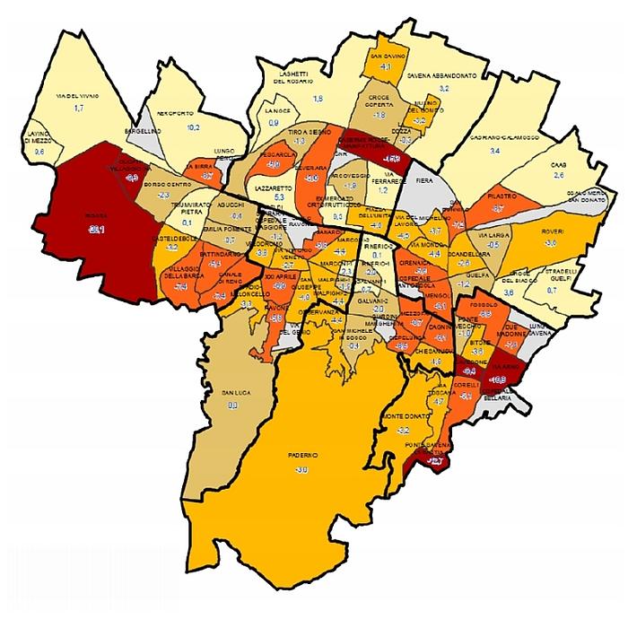 immagine mappa di Bologna